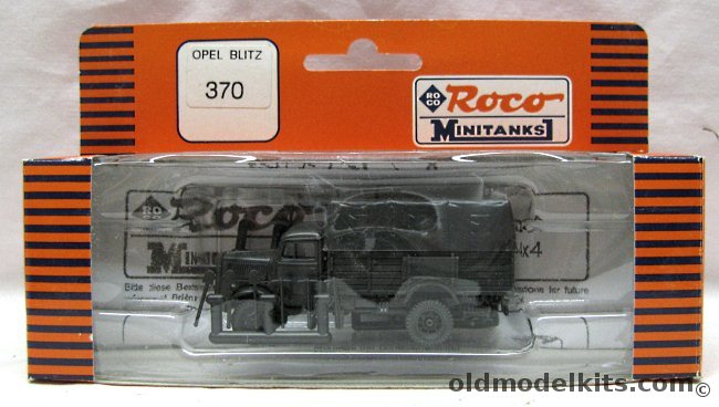 Roco HO Minitanks Opel Blitz Utility Truck - with Accessories, 370 plastic model kit